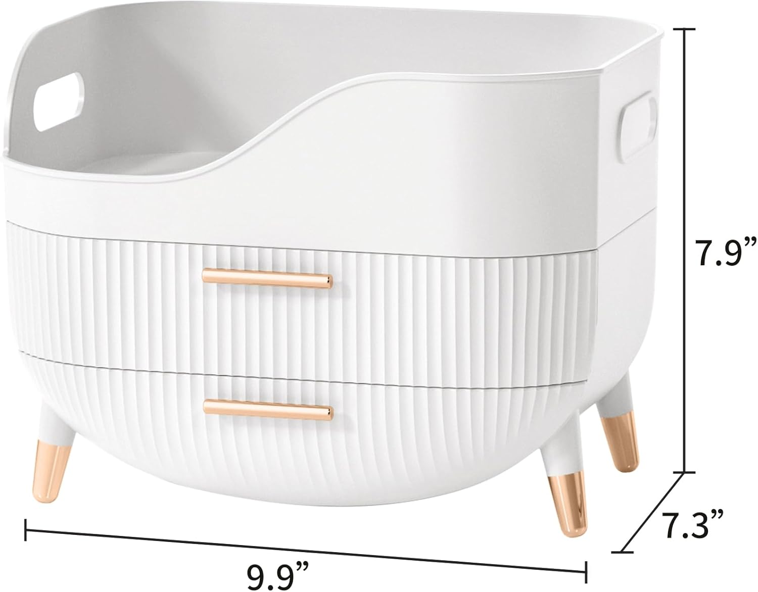 Makeup Organizer with Drawers,Skincare Organizer for Vanity,Storage Box with Handle,Large Cosmetic Display case for Dresser, Bathroom Countertop