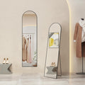 Mirror Full Length, Upgraded Body Wall Mirrors with Shatter-Proof Glass, Floor Standing, Hanging or Leaning, Tall Mirror with Stand Aluminum Alloy Frame for Bedroom